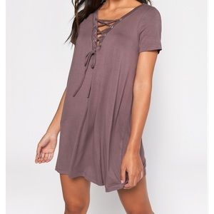 Bella lace up shift dress